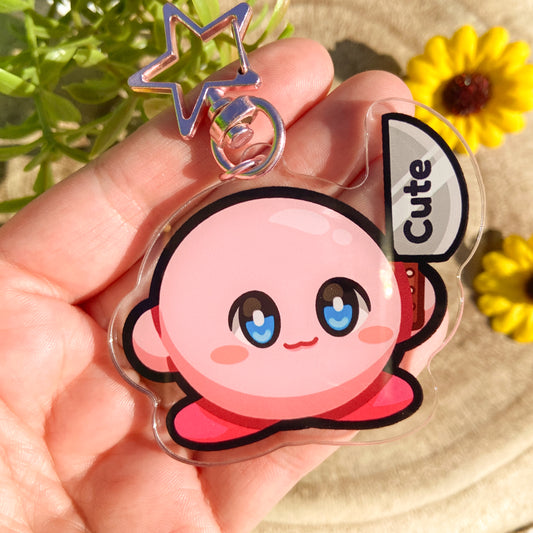 Kirby acrylic charm