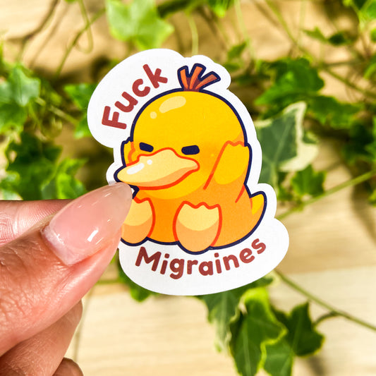 Migraine psyduck sticker