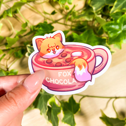 Fox chocolate sticker