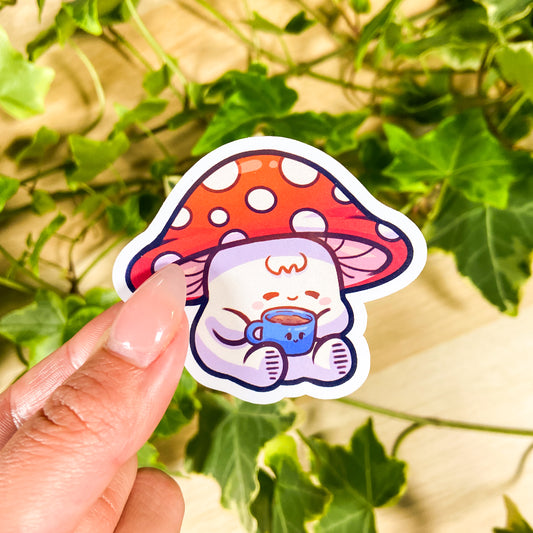 Cozy mushroom sticker