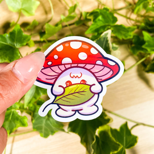 Shy mushroom sticker