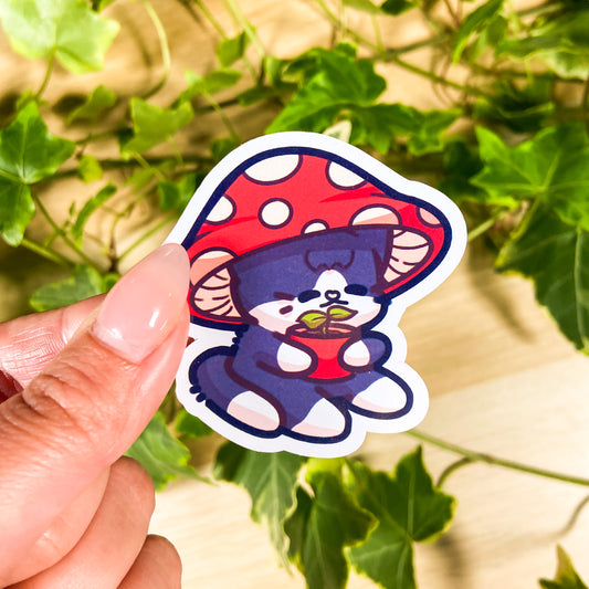 Mushroom cat sticker