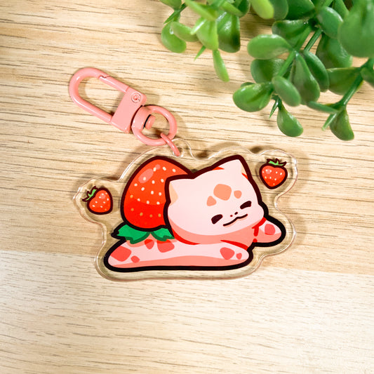 Strawberry bulby keychain