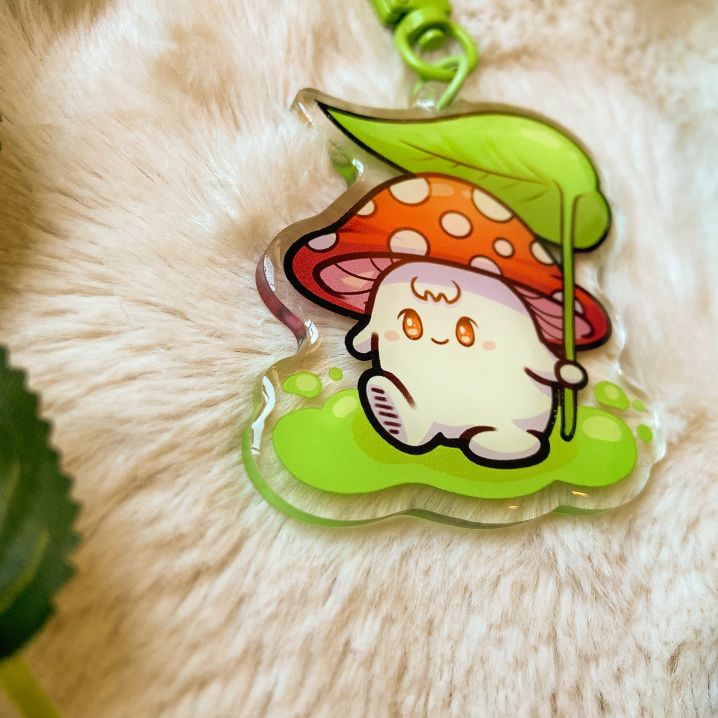 Mushroom acrylic charm